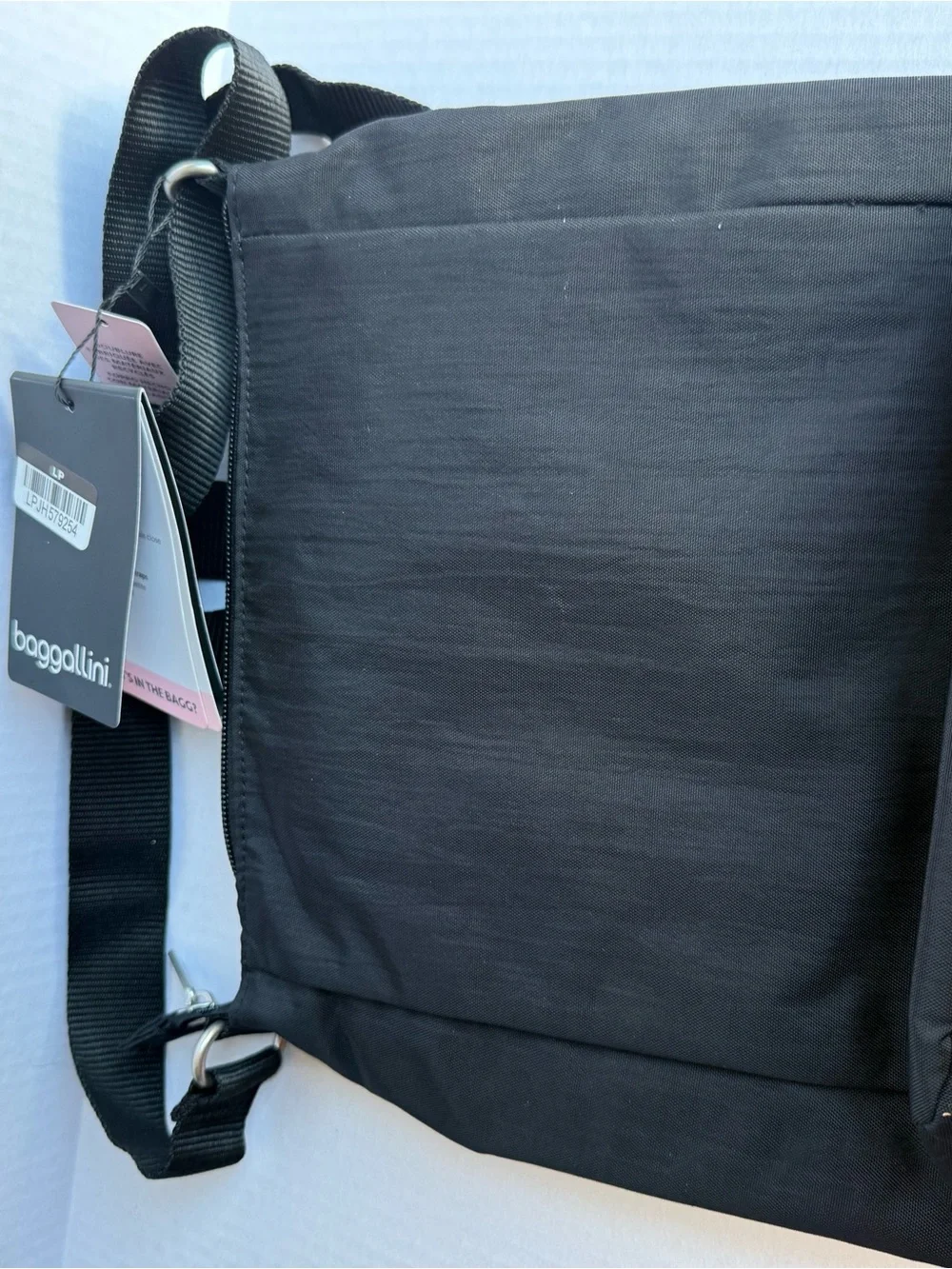 Baggallini Town Black Lightweight Crossbody Bag NWT